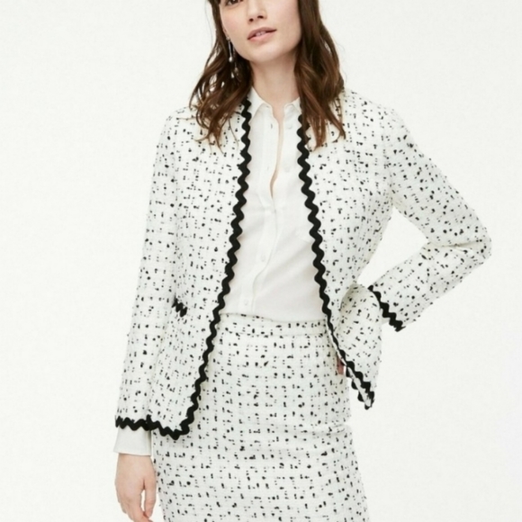 J. Crew Jackets & Coats Jcrew Goingout Blazer In Ivory Spotted